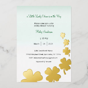 Invitation En Aluminium Une petite amulette chanceuse est sur le chemin In