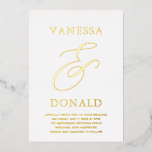 Invitation En Aluminium Vanessa Mariage moderne