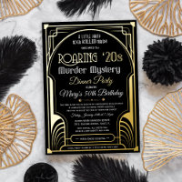 Véritable Foil Roaring 20s Meurtre Mystère Invitat