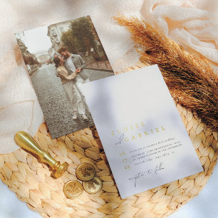 Invitation En Aluminium Véritable papier d'aluminium doré Bohème Moderne M