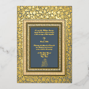 Invitation En Aluminium Vintage Elegant Indien Mariage Mughal