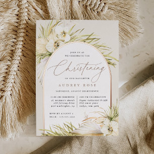 Invitation En Aluminium Vintage Tropiques Baptême