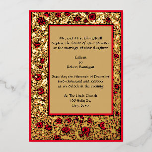 Invitation En Aluminium Vintage William Morris Kelmscott Floral Mariage