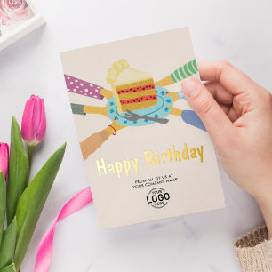 Invitation En Aluminium Votre logo gâteau mignon de tout l'anniversaire de