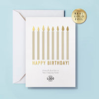 Votre logo Gold Foil bougies Business Birthday Car