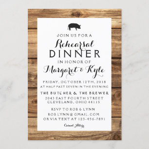 Invitation en Bois Rustique
