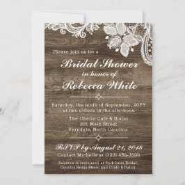 Invitation en bois rustique et Fête des mariées en