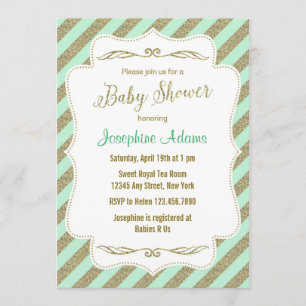 Invitation en bon état de baby shower de parties