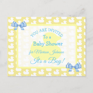 Invitation en caoutchouc jaune de Duckie