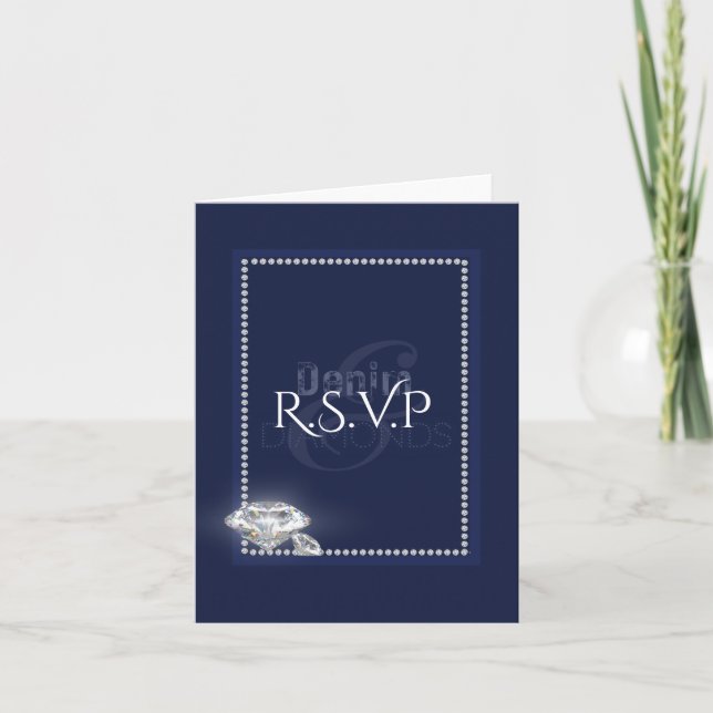 Invitation en denim et diamants (Devant)
