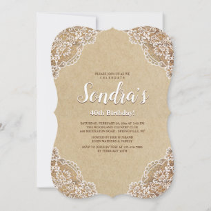 Invitation en dentelle charmante