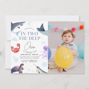 Invitation En deux, 2e anniversaire profond sous l'eau