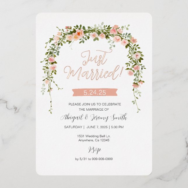 Invitation en feuille d'aluminium (Recto)