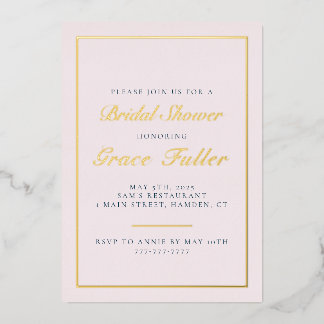 Invitation en feuille d'aluminium avec typographie
