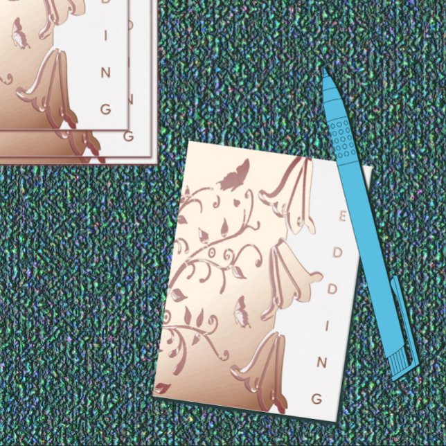 Invitation en feuille métallique avec des jacinthe (Créateur téléchargé)