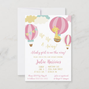 Invitation En haut, en haut et en loin ! Une petite fille est