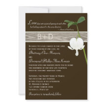 Invitation en ivoire vert Brown de mariage de