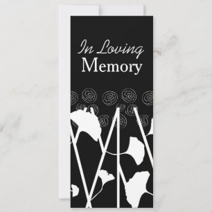 Invitation En Mémoire Amoureuse Ginkgo 1 Service commémoratif