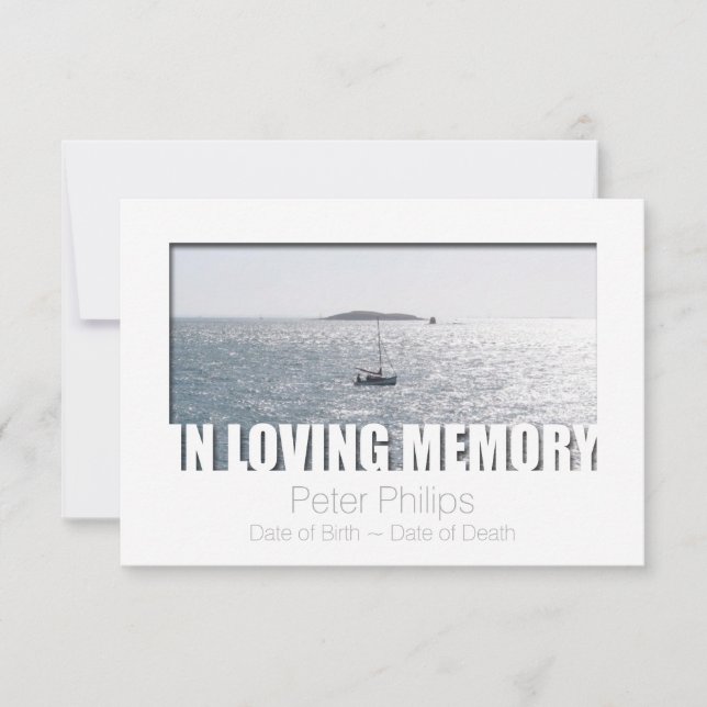 Invitation En mémoire d'amour Modèle 4 Célébration de la vie (Devant)