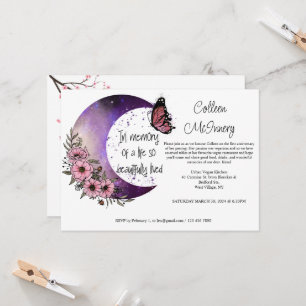 Invitation En mémoire d'une vie bien vécue. Modifiable