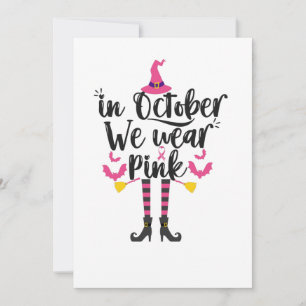 Invitation En Octobre, Nous Portons Pink Breast Cancer Sorciè