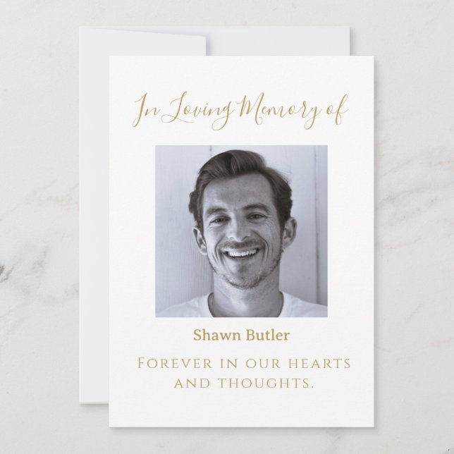 Invitation En Souvenir Affectueux, Panneau de Mariage Élégant (Devant)
