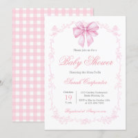 En vichy rose et Baby shower de la corneille