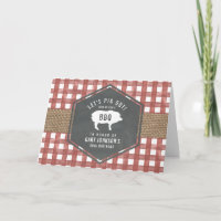 En vichy rouge Cochon Burlap Anniversaire Bbq