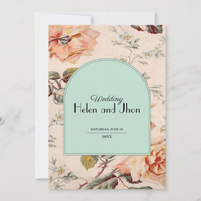 Invitation Encanto Floral Vintage (Devant)