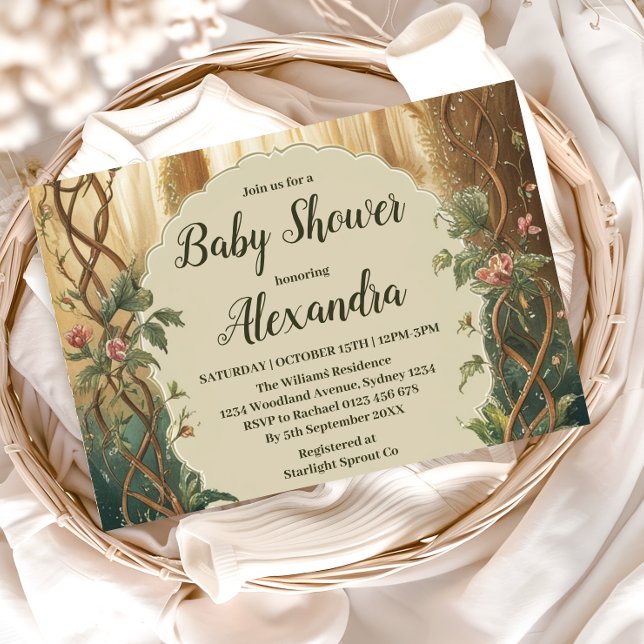 Invitation Enchanted Forest  Baby Shower (Créateur téléchargé)
