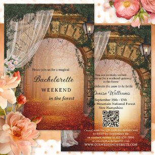 Invitation Enchanted Forest Bachelorette Week-end Getaway