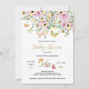 Invitation Enchanted Garden Baby shower