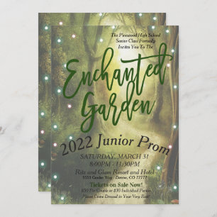 Invitation Enchanted Garden Prom Dance