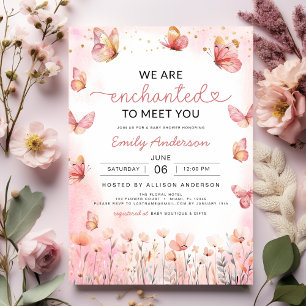 Invitation Enchantée pour vous rencontrer papillon Baby showe