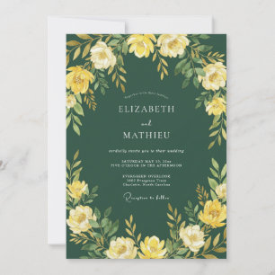 Invitation Enchantement de mariage Yellow Bloom