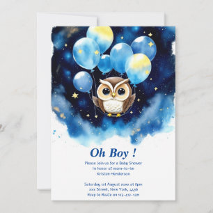 Invitation Enchanter Baby shower de Chouette