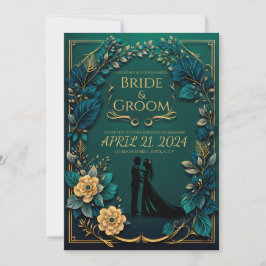 Invitation Enchanter l'amour : Emerald Green et Gold