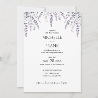 Invitation Enchanter les rêves de Lilac : Boho Floral Mariage