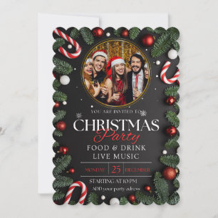 Invitation Enchanting Snowfall Christmas Party 