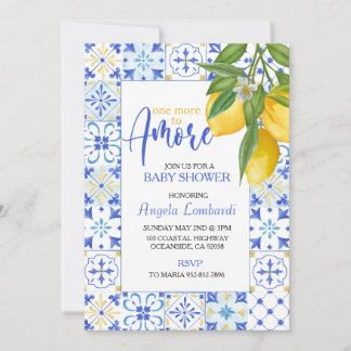 Invitation Encore un pour Amore, Baby Shower italien