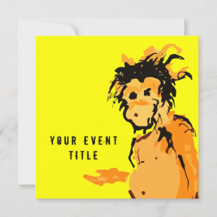 Invitation encre singe