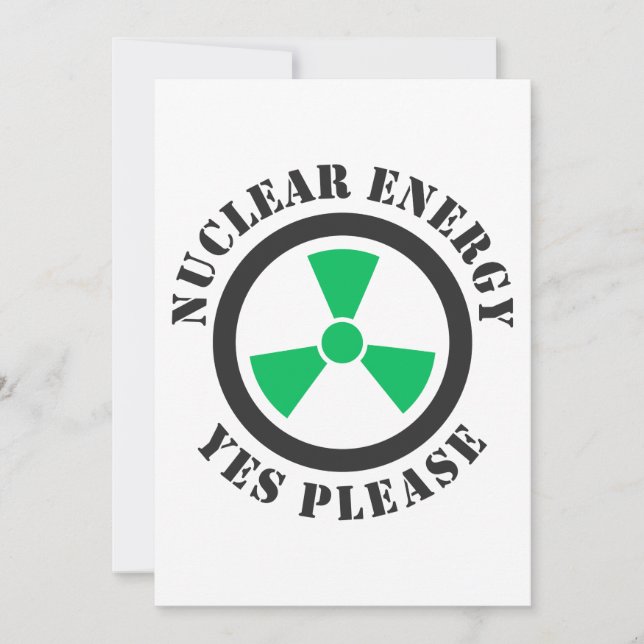 Invitation Énergie nucléaire, oui, s'il vous plaît, énergie n (Devant)
