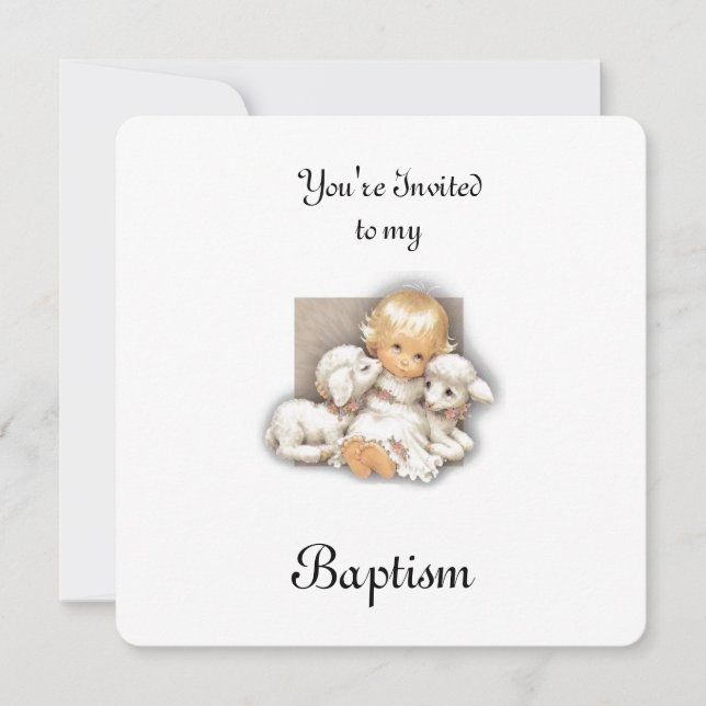 Invitation Enfant avec agneau (Devant)