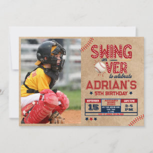 Invitation Enfant d'anniversaire de baseball Photo