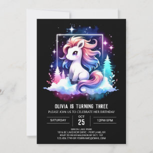 Invitation Enfant minimaliste du cheval boisé