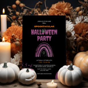 Invitation Enfants Aquarelle Spotacular Halloween Party