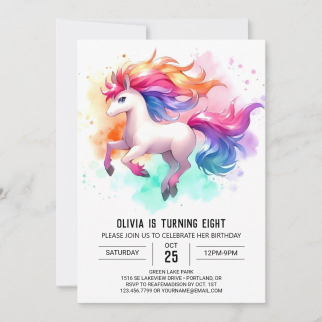 Invitation Enfants Barnyard Horse Anniversaire (Devant)