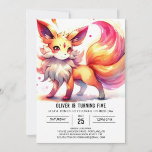 Invitation Enfants Chic Fox Anniversaire