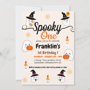 Invitation Enfants citrouilles éffrayants à halloween fête d'