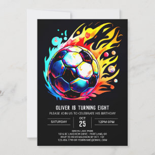 Invitation Enfants de soccer moderne modifiable Anniversaire